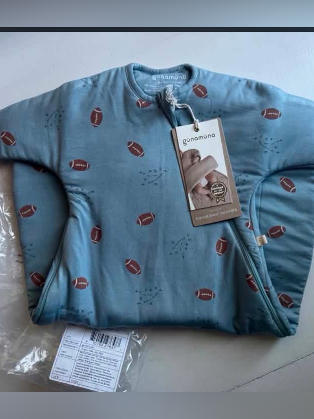 Gunamuna Long Sleeve Transitional Sleep Sack, 3-6m, 1.0 TOG